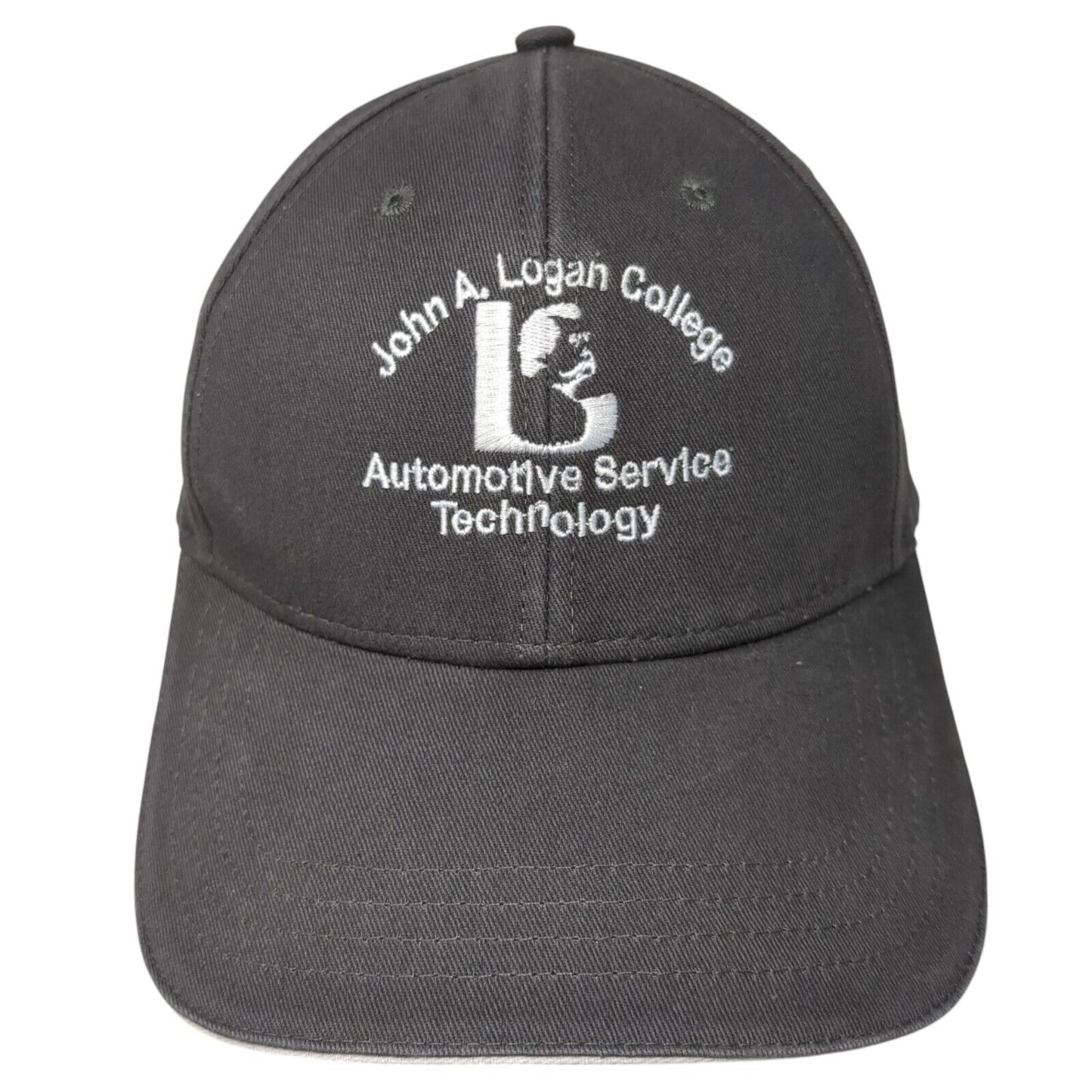 John A Logan College Automotive Service Technology Strapback Hat Gray One Size