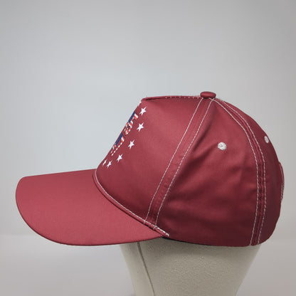 45 47 American Flag Snapback Hat Red One Size Adjustable Vent Holes