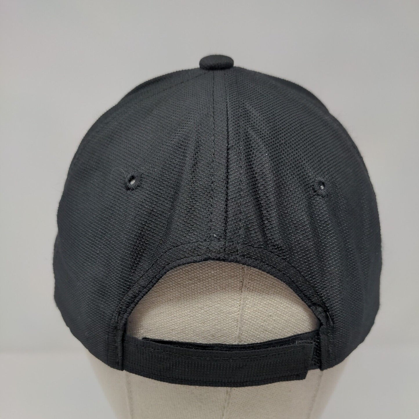 Image Solutions Strapback Hat Black OSFA Adjustable Embroidered 6 Panel