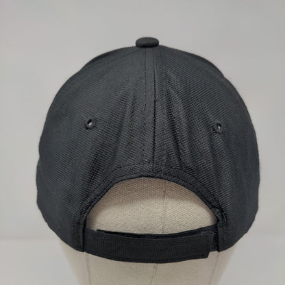 Image Solutions Strapback Hat Black OSFA Adjustable Embroidered 6 Panel