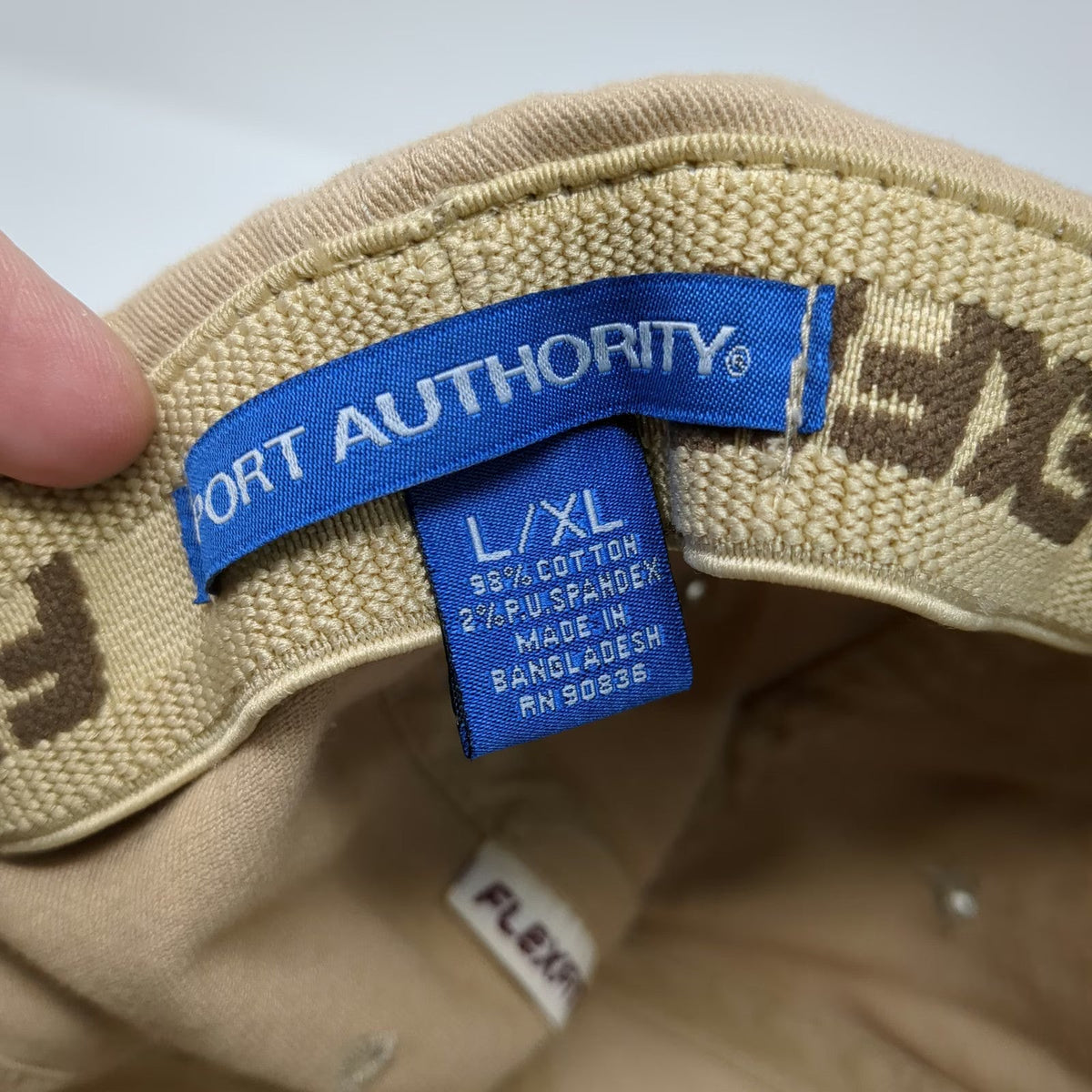 Port Authority Baseball Cap Beige XL West Valley Construction WVC Flexfit Hat