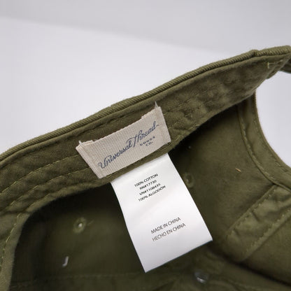 Universal Thread Slideback Hat Green One Size Adjustable Vented Holes Blank