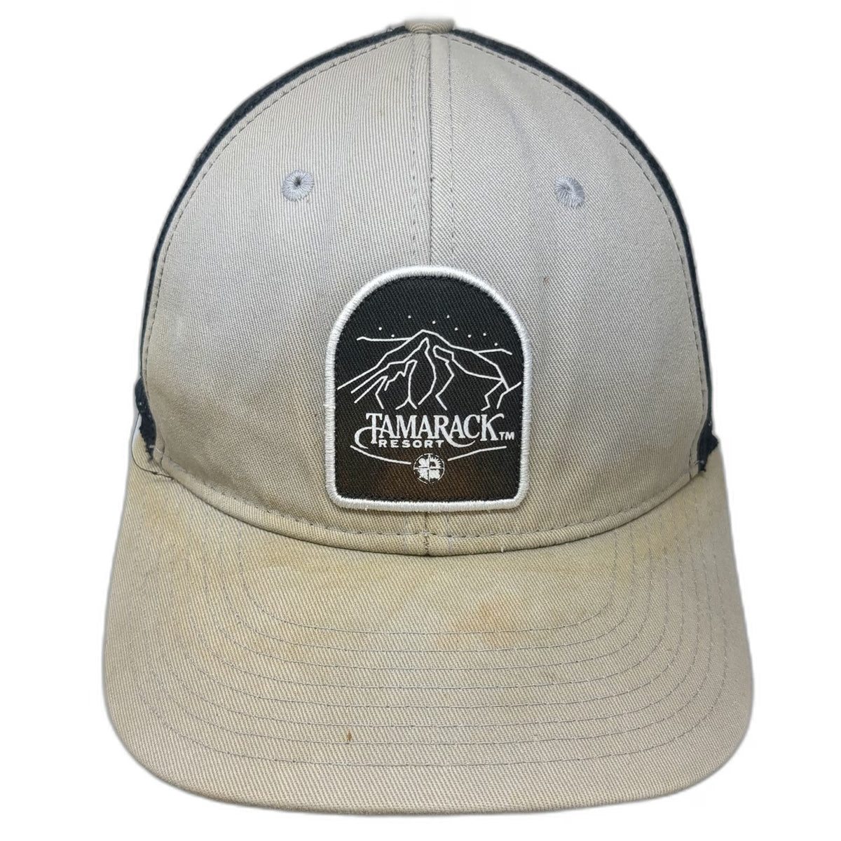 Pukka Tamarack Resort Mountain Patch Trucker Hat Gray Black One Size Snapback