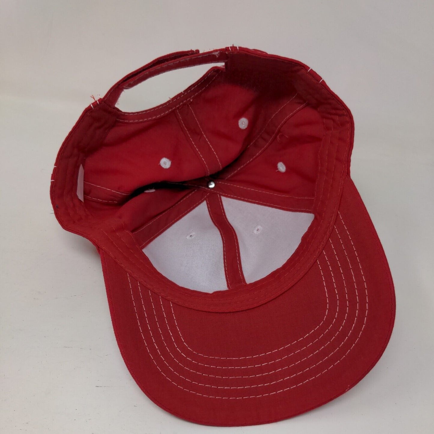 Unbranded Strapback Hat Red OSFM Solid Adjustable Vent Holes Blank