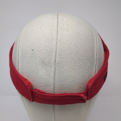 Mustangs Strapback Visor Hat Red One Size Adjustable Embroidered BWM