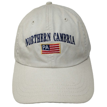 Northern Cambria PA Pennsylvania Baseball Cap Beige One Size Hat Embroidered