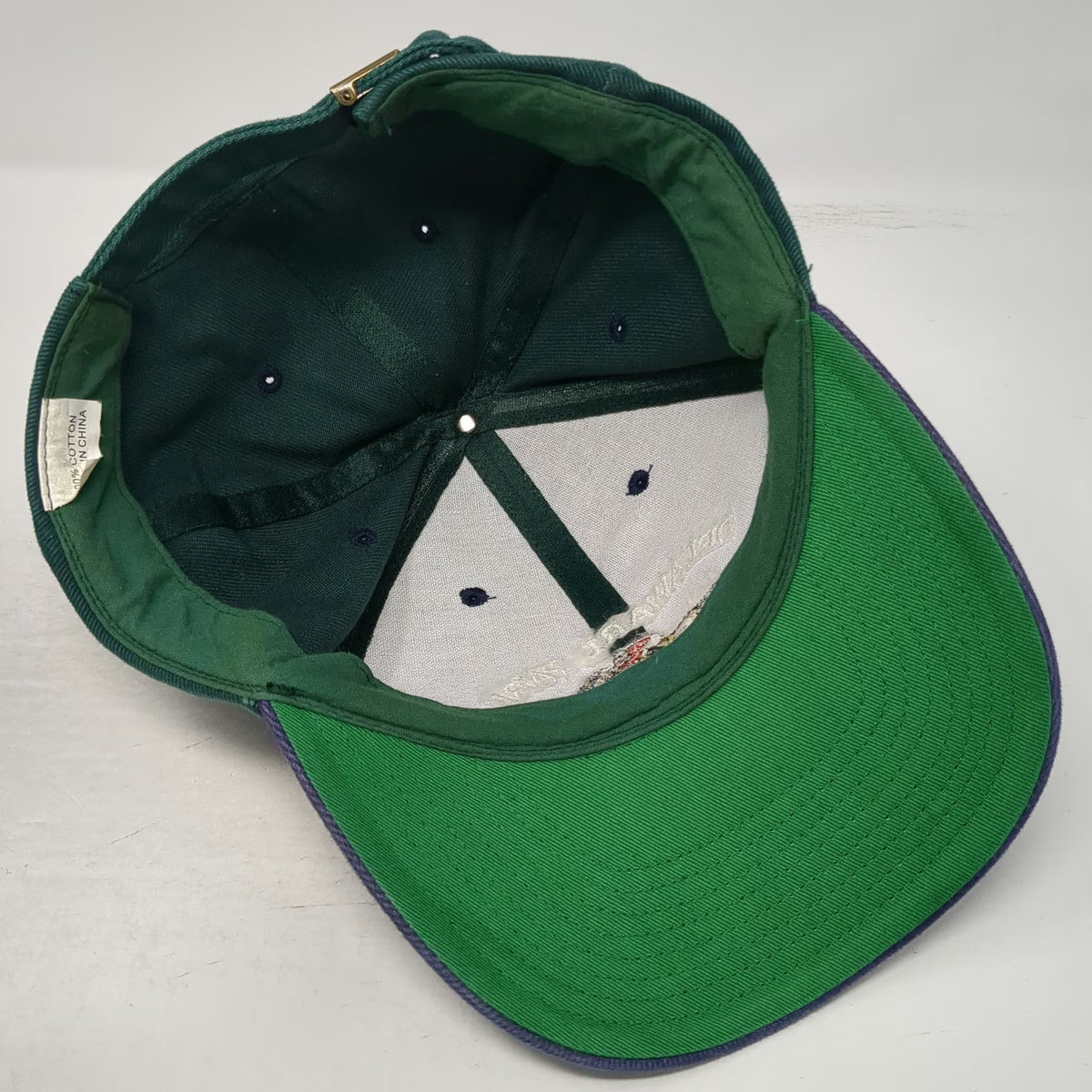 Green Blue Delaware Park Horse Racing Jockey Baseball Cap One Size Slideback Hat
