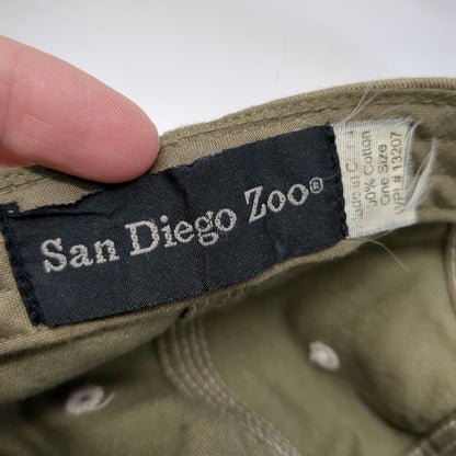 San Diego Zoo Baseball Cap Brown One Size Patch Adjustable Slideback Hat