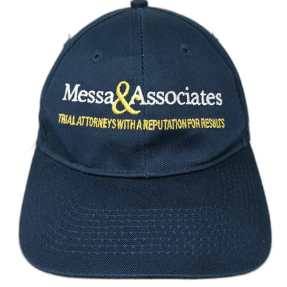 Port & Company Blue Baseball Cap One Size Messa & Associates Strapback Law Hat