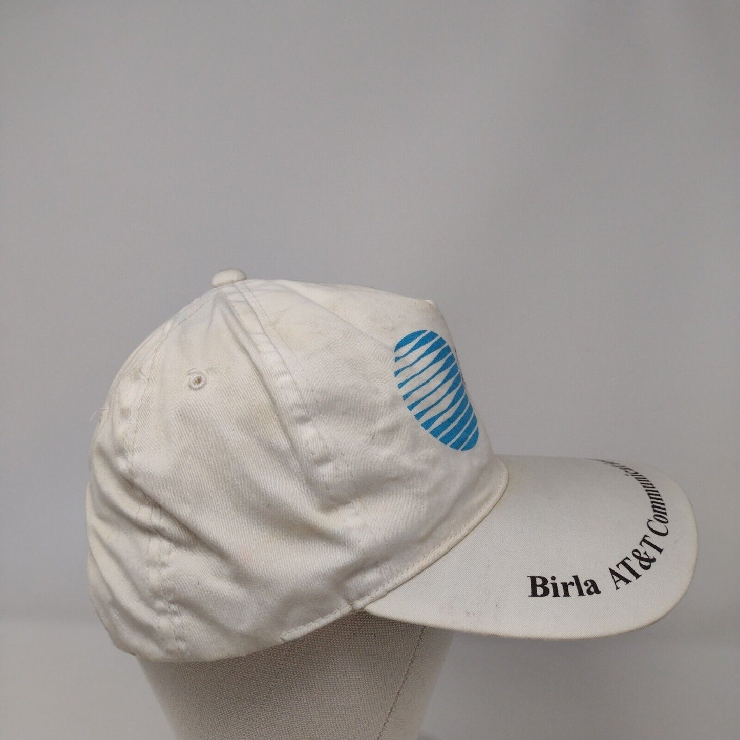 Vintage AT&T Birla Communications Snapback Trucker Hat White Graphic Logo