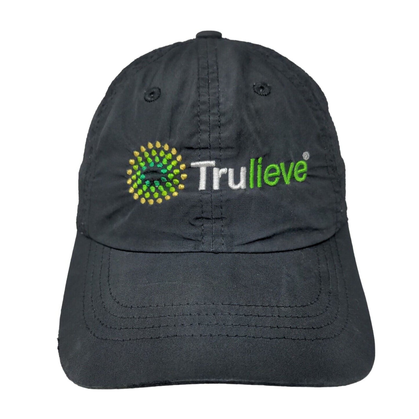 Trulieve Strapback Hat Black One Size Embroidered Breathable Port Authority