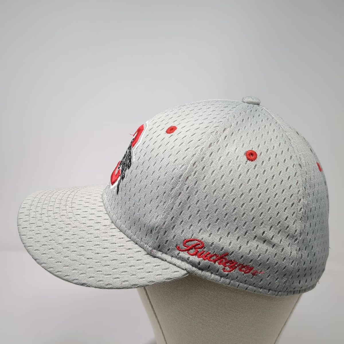 Signatures Ohio State Buckeyes NCAA Gray One Size Mesh Snapback Cap Hat Logo