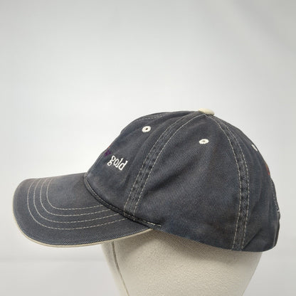 Camp Rainbow Gold Celebrate Life Strapback Hat Blue One Size Adjustable Yupoong