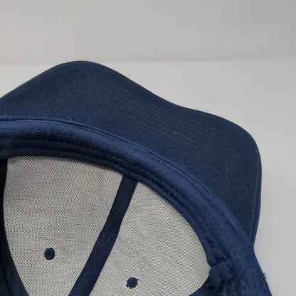 Staple Snapback Hat Blue One Size Adjustable Embroidered 6 Panel Cotton