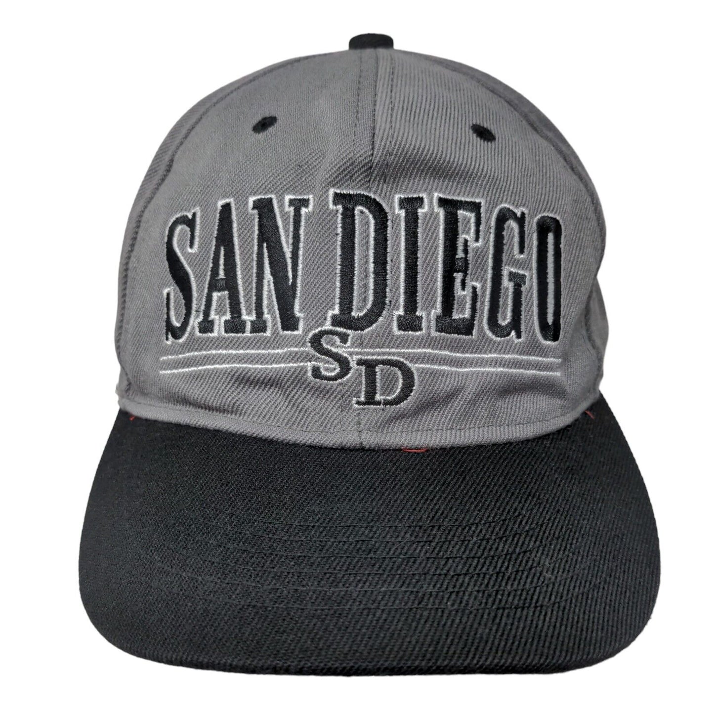San Diego Snapback Hat Gray One Size Embroidered Adjustable Colorblock