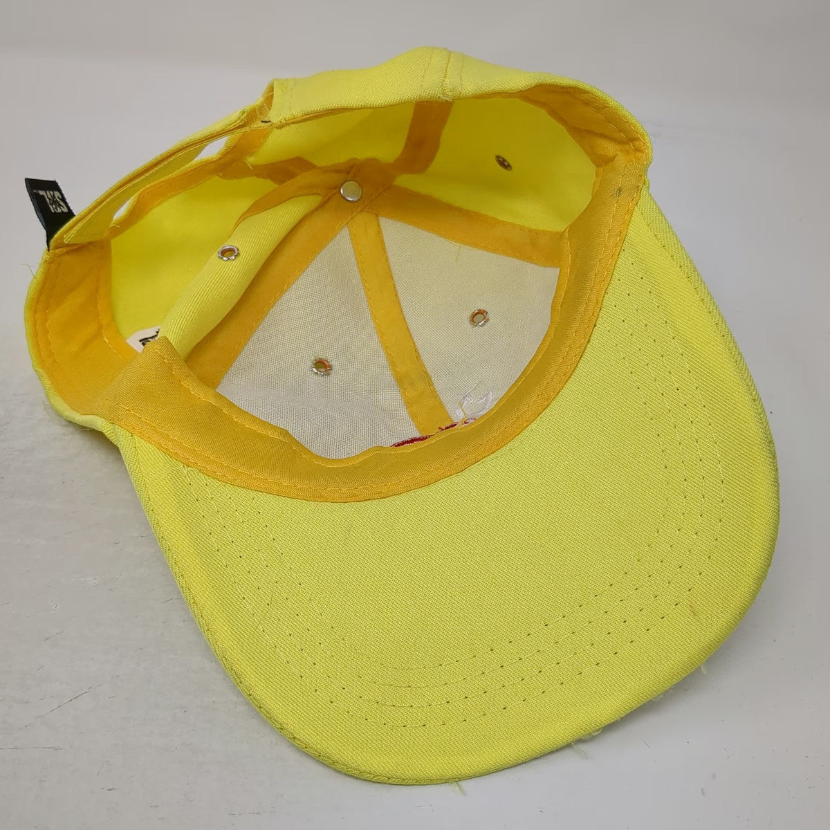 SOL Baseball Cap Yellow One Size Heart Arrow Embroidery Strapback Adjustable Hat
