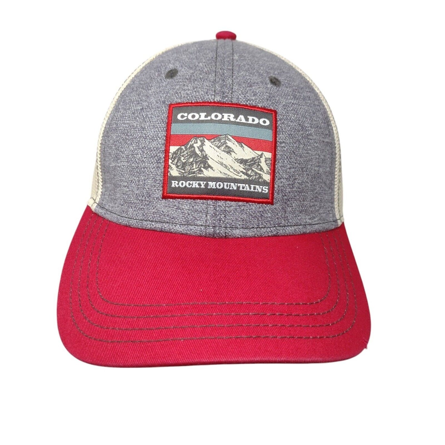 Colorado Rocky Mountains Snapback Trucker Hat Multi One Size Mesh Back