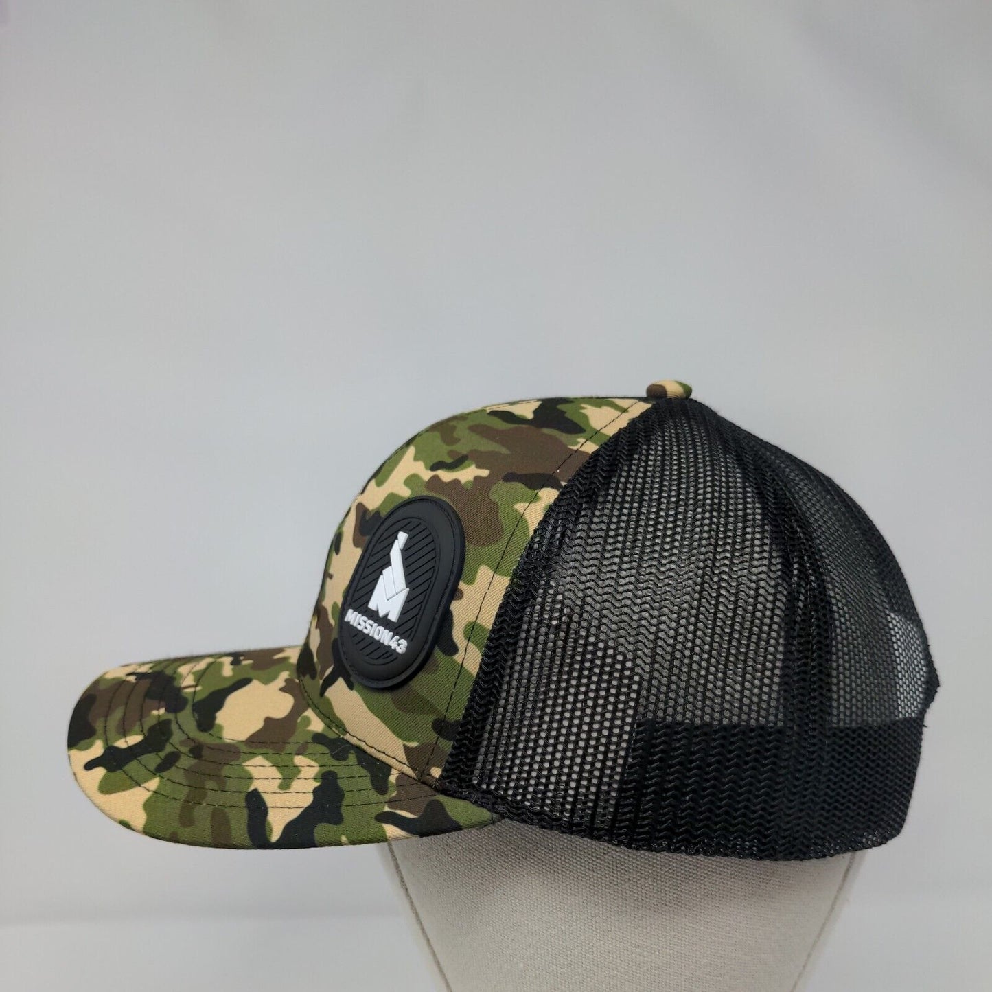 Mission43 Snapback Trucker Hat Camouflage One Size Adjustable Mesh Back 6 Panel