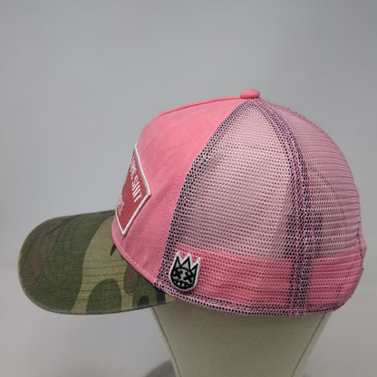 Cult of Individuality Pink Camo Trucker Hat One Size Slogan Patch Mesh Back