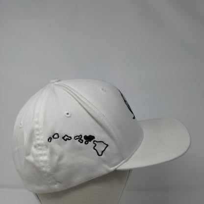 Air Maui Fitted Hat White L/XL Embroidered 6 Panel Flexfit Yupoong