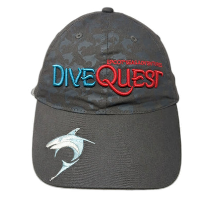 Disney Epcot Seas Adventures DiveQuest Shark Gray Baseball Cap One Size Hat