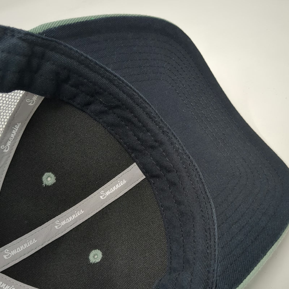 Swannies Trucker Hat Green One Size Mesh Back Snapback Logo Patch Golfing
