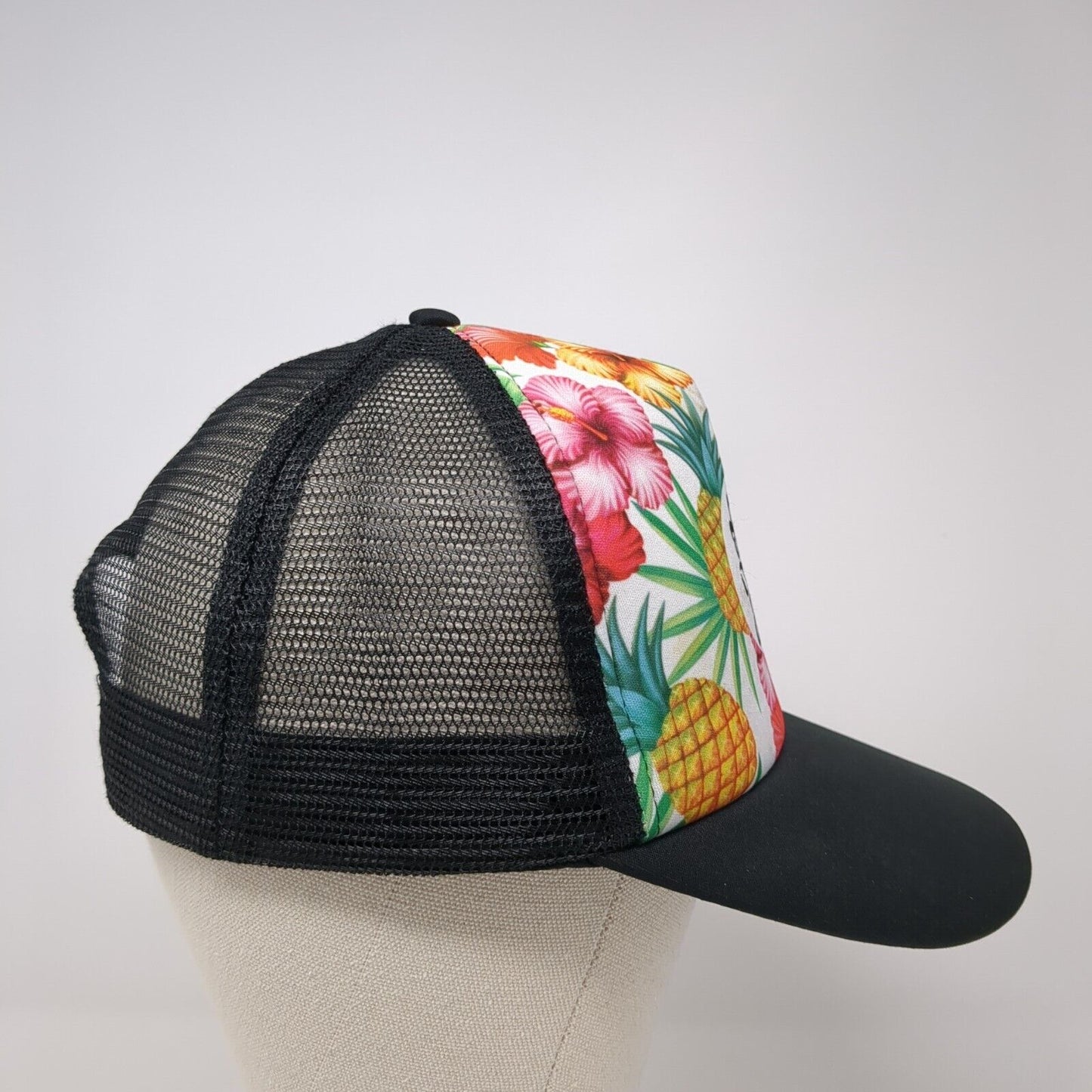 Aloha Hawaii Snapback Mesh Back Trucker Hat Multicolor One Size Floral