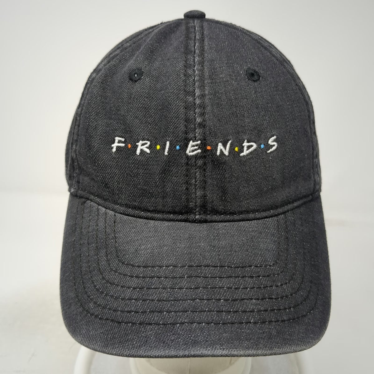 Friends Television Series Baseball Cap Black One Size Slideback Embroidered Hat