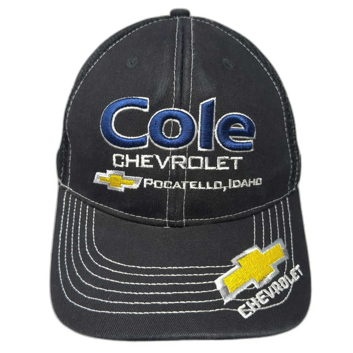 360 Apparel Cole Chevrolet Pocatello Idaho Black One Size Baseball Cap Hat Mesh