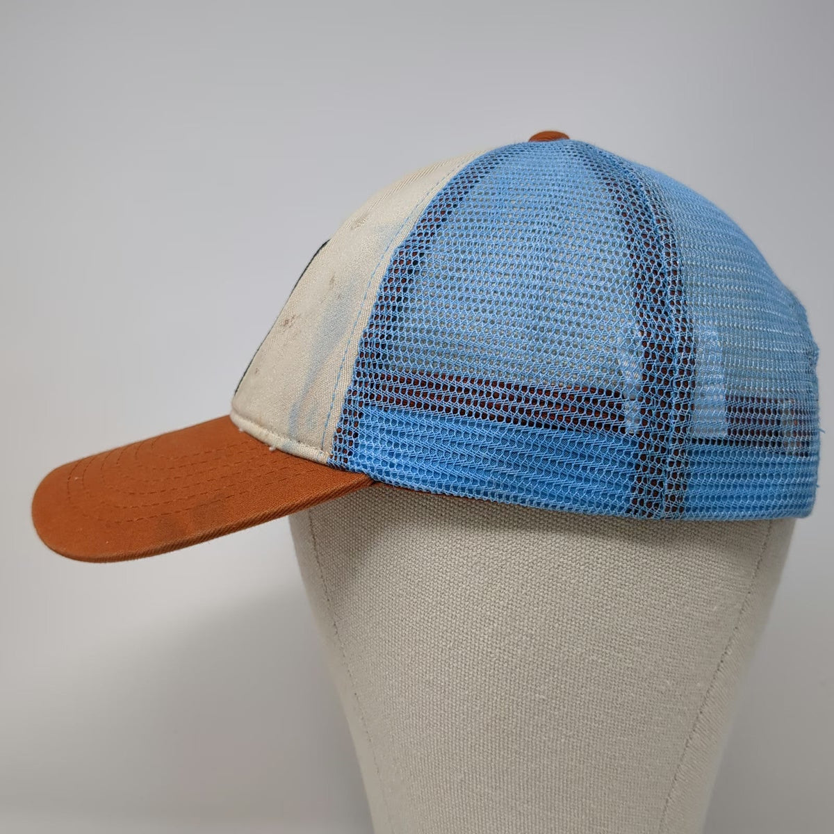 H3 Headwear Zion National Park Trucker Hat Beige Orange One Size Mesh Snapback