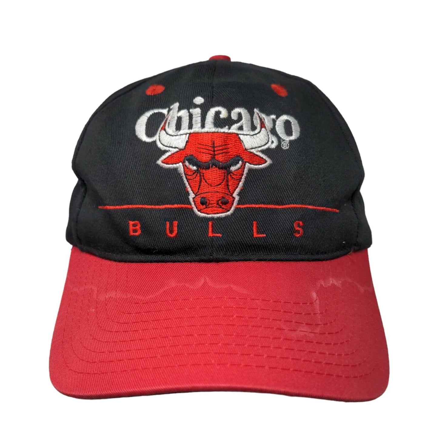 Twins Enterprise Men's Snapback Hat Black Red OSFA Chicago Bulls NBA Vintage