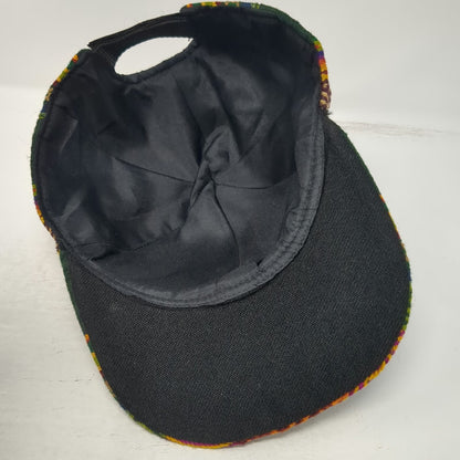 Green Baseball Cap One Size Woven Tribal Geometric Ethnic Pattern Strapback Hat