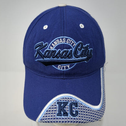 KC Kansas City Strapback Hat Blue One Size Adjustable Embroidered Sam's Cap