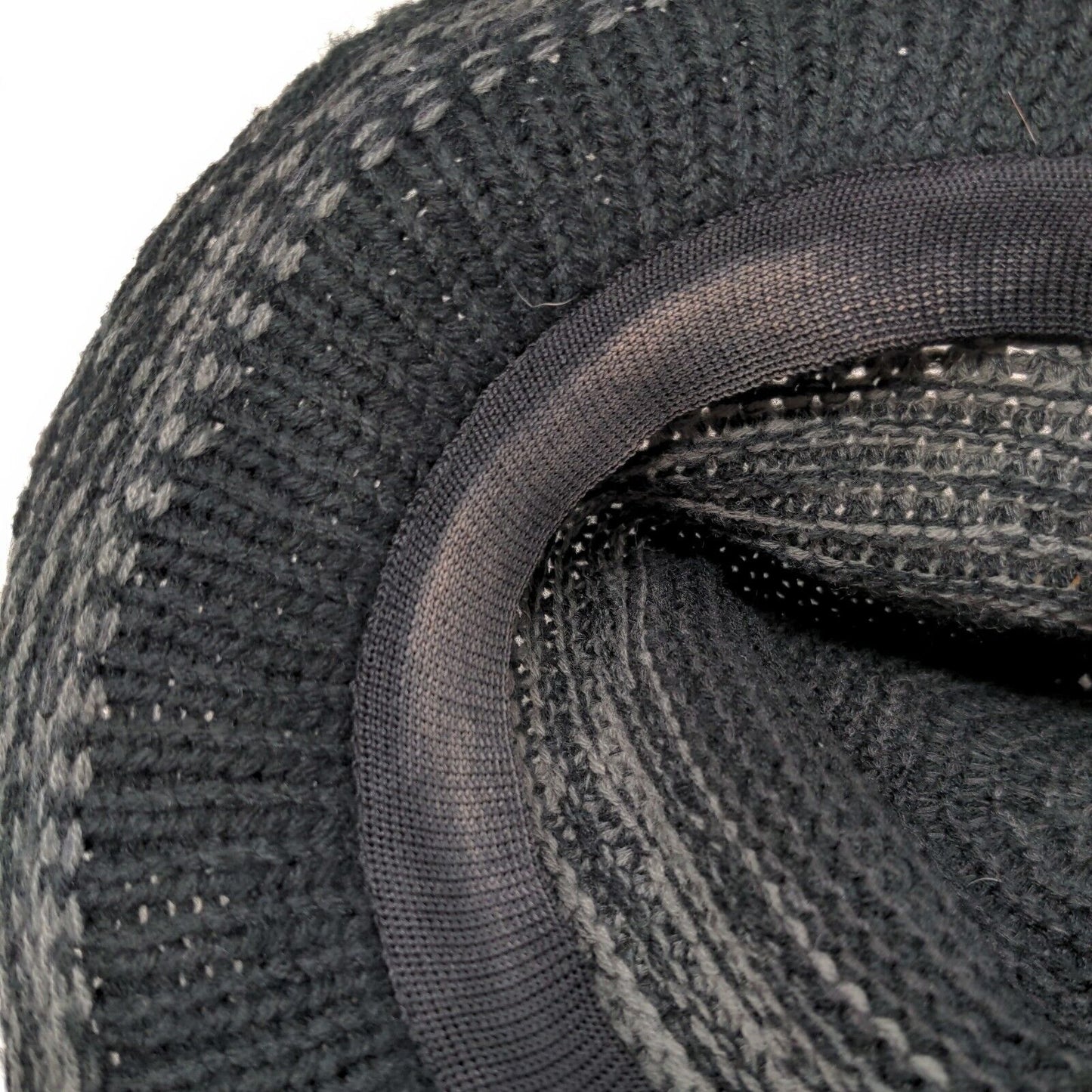 18 Collection Fedora Hat Multicolor One Size Feather Wide Brim Two Tone Knit