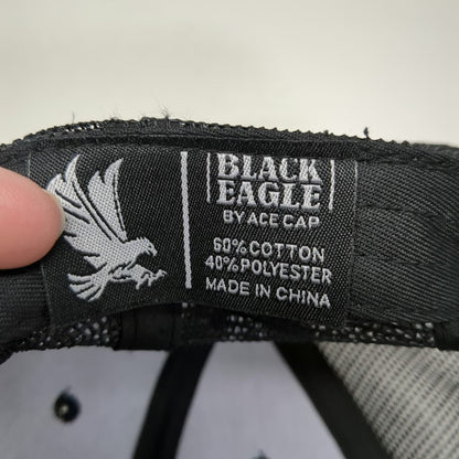 Black Eagle Trucker Hat Black One Size American Flag Mesh Snapback Cap