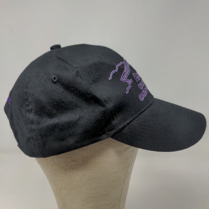 Harrah's Cherokee Casino & Hotel Men's Strapback Hat Black Purple Embroidered