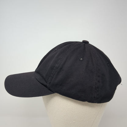 Unbranded Strapback Hat Black One Size Adjustable Outdoor Blank Solid