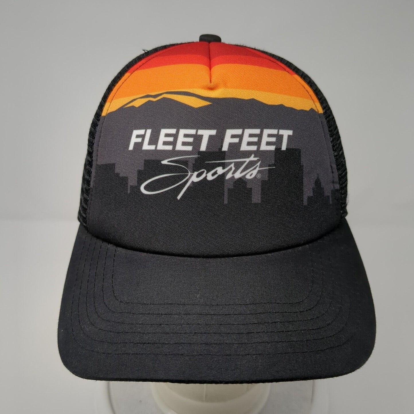 Fleet Feet Sports Snapback Trucker Hat Black OSFM Mesh Back Boco Gear