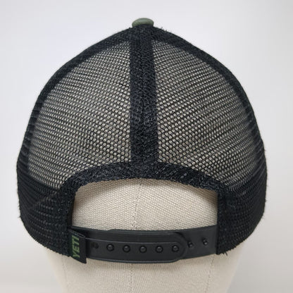 YETI Trucker Hat Green Black One Size Snapback Mesh Back Patch Logo Outdoor Hat