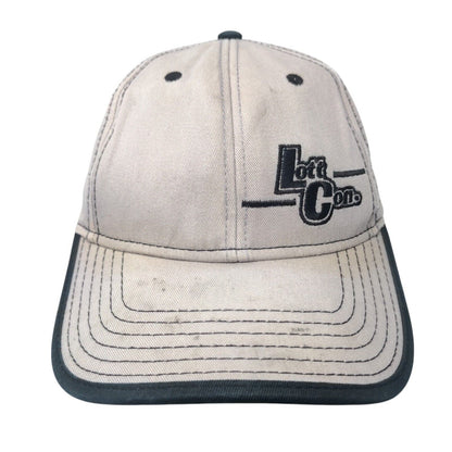 Lott Con. Strapback Hat Gray OSFM Adjustable Embroidered 6 Panel Otto Cotton