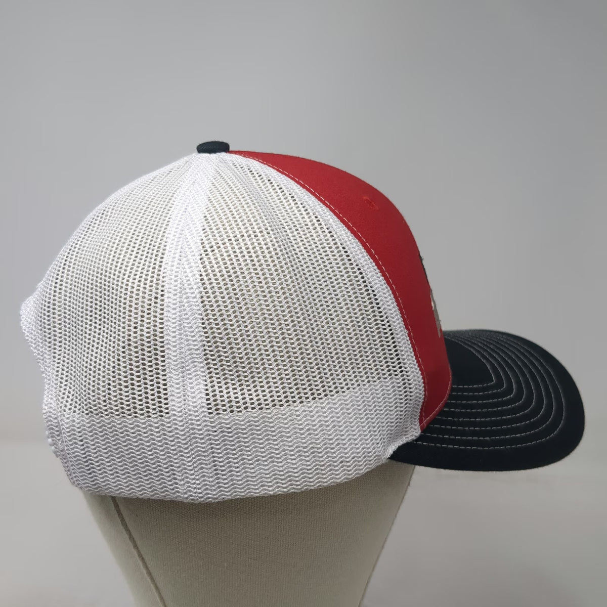Richardson Trucker Hat Red White Black One Size Wickel Tire Pros Mesh Snapback