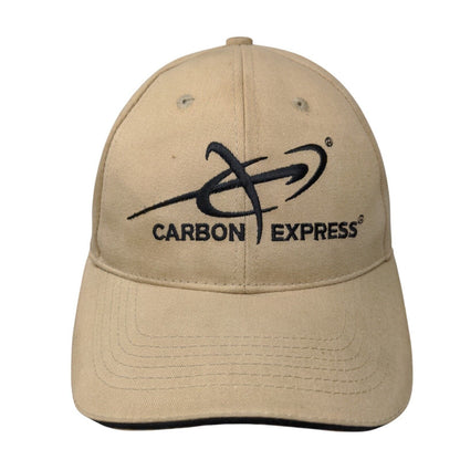 Carbon Express Slideback Hat Tan One Size Adjustable Embroidered