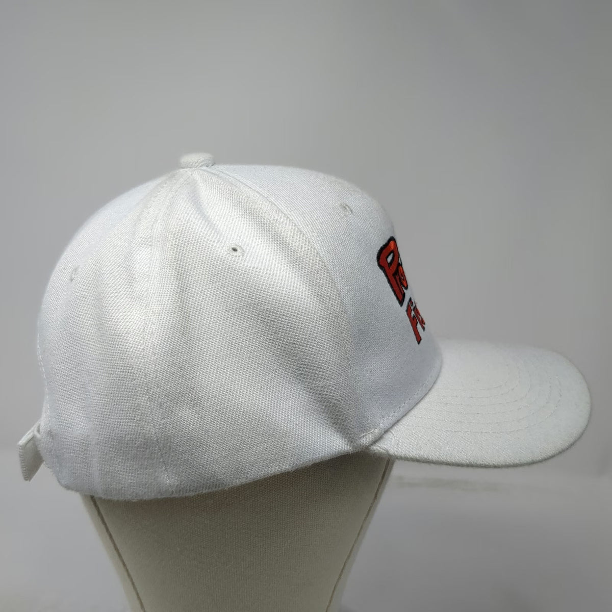 Pro-Troll Fishing White One Size Baseball Cap Strapback Structured Hat Logo