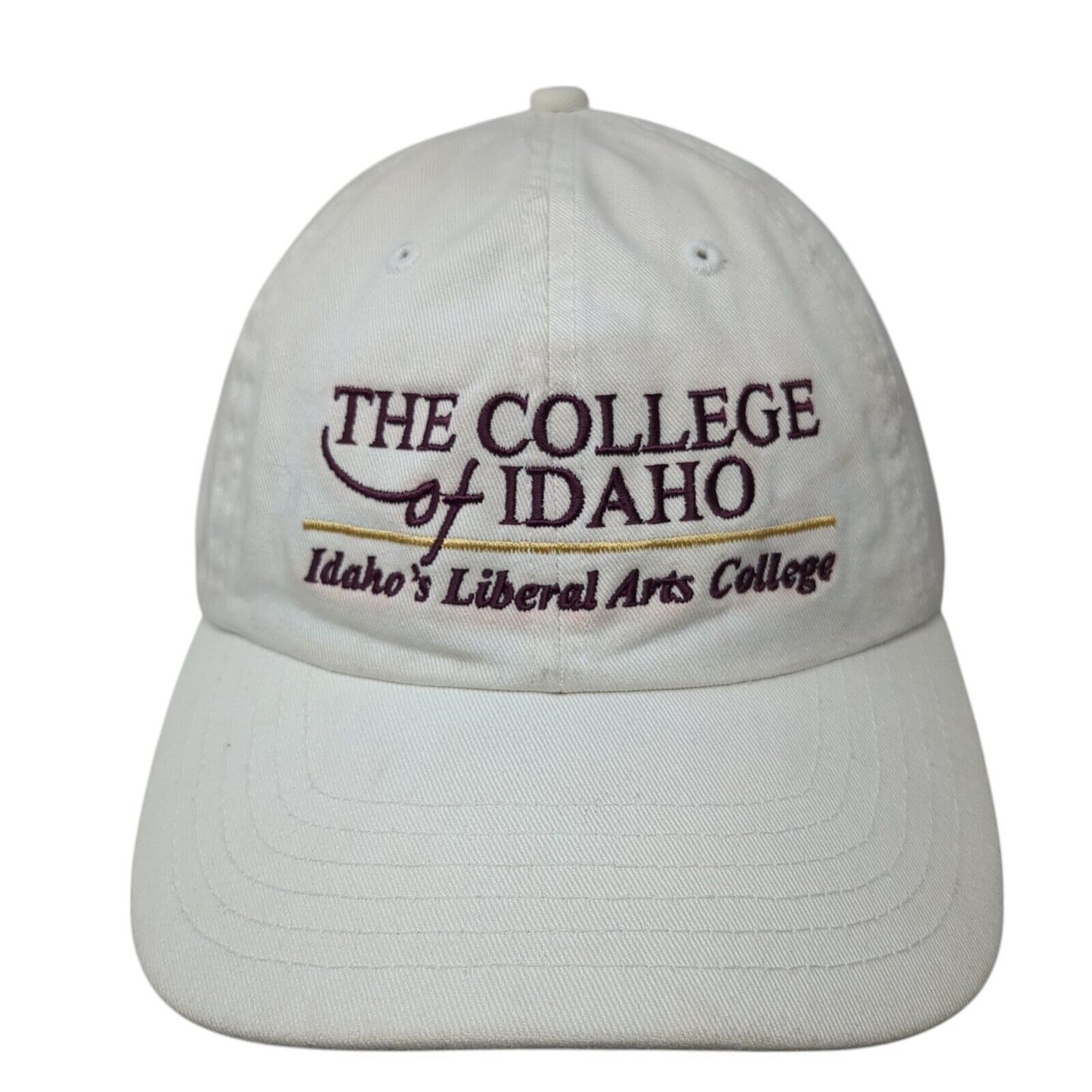 The College Of Idaho Liberal Arts College Slideback Hat White OS Adjustable