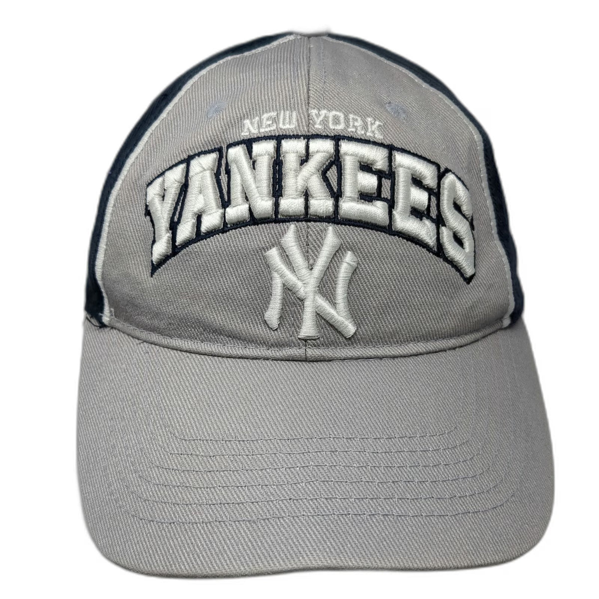 Fan Favorite New York Yankees MLB Baseball Cap Gray Blue One Size Strapback Hat