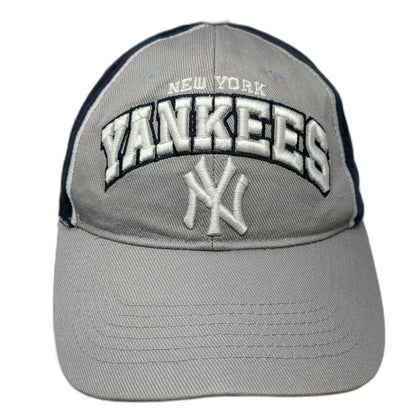 Fan Favorite New York Yankees MLB Baseball Cap Gray Blue One Size Strapback Hat