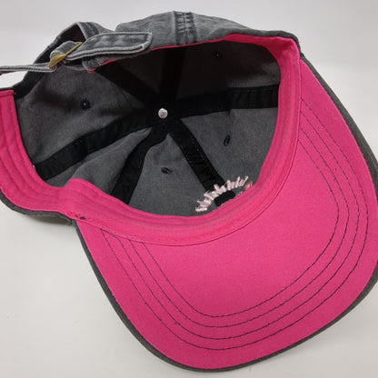 Vacay Babe Slideback Hat Gray One Size Adjustable Embroidered Vented Holes