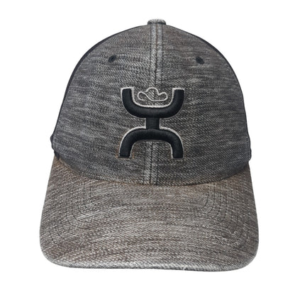 Get Your Hooey Fitted Hat Gray Medium Embroidered Logo Flexfit Colorblock