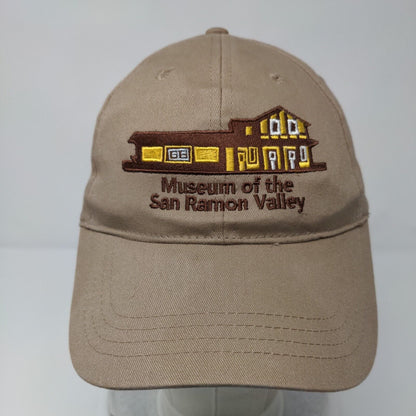 Museum of the San Ramon Valley Strapback Hat Tan OSFA Embroidered