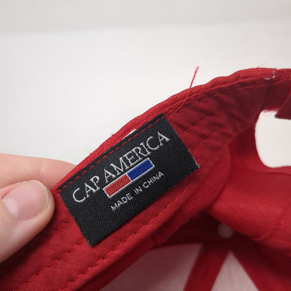 Garcia Surveyors Inc. Strapback Hat Red One Size Adjustable Cap America